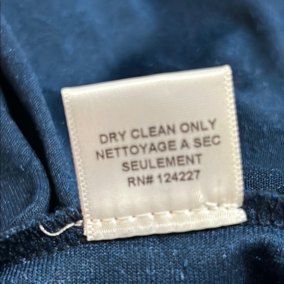 MISA Los Angeles Luca Navy Blue Velvet Embroidered Sleeve Shift Dress Size L - Picture 10 of 11